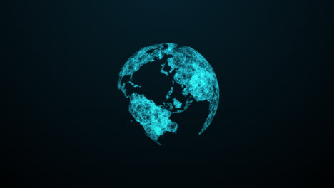 globe and space in the form of a plexus. abstract geometric background with moving lines, dots and triangles. plexus fantasy abstract technology. loop animations