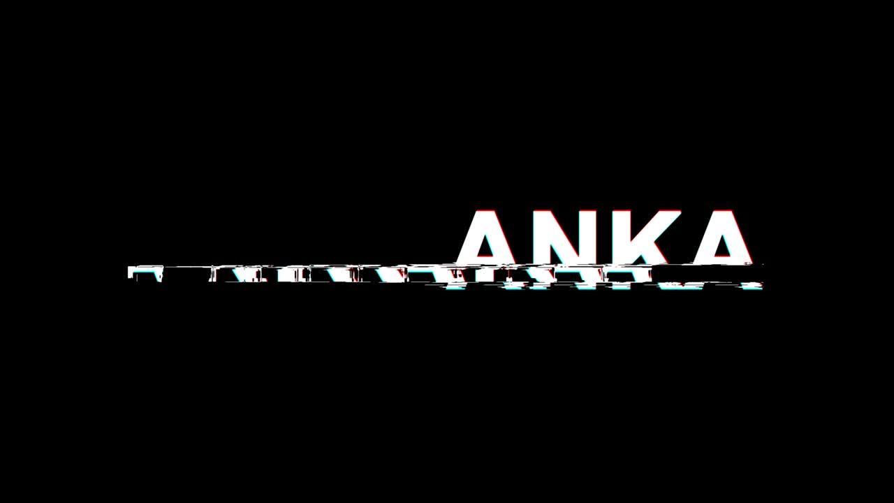 ANKARA Glitch Effect Text Digital TV Distortion 4K Loop Animation
