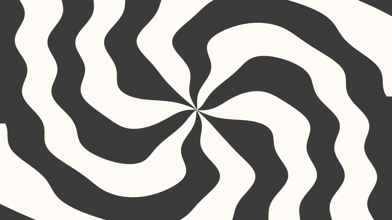 introducción de movimiento geométrico blanco y negro líneas espirales fondo abstracto