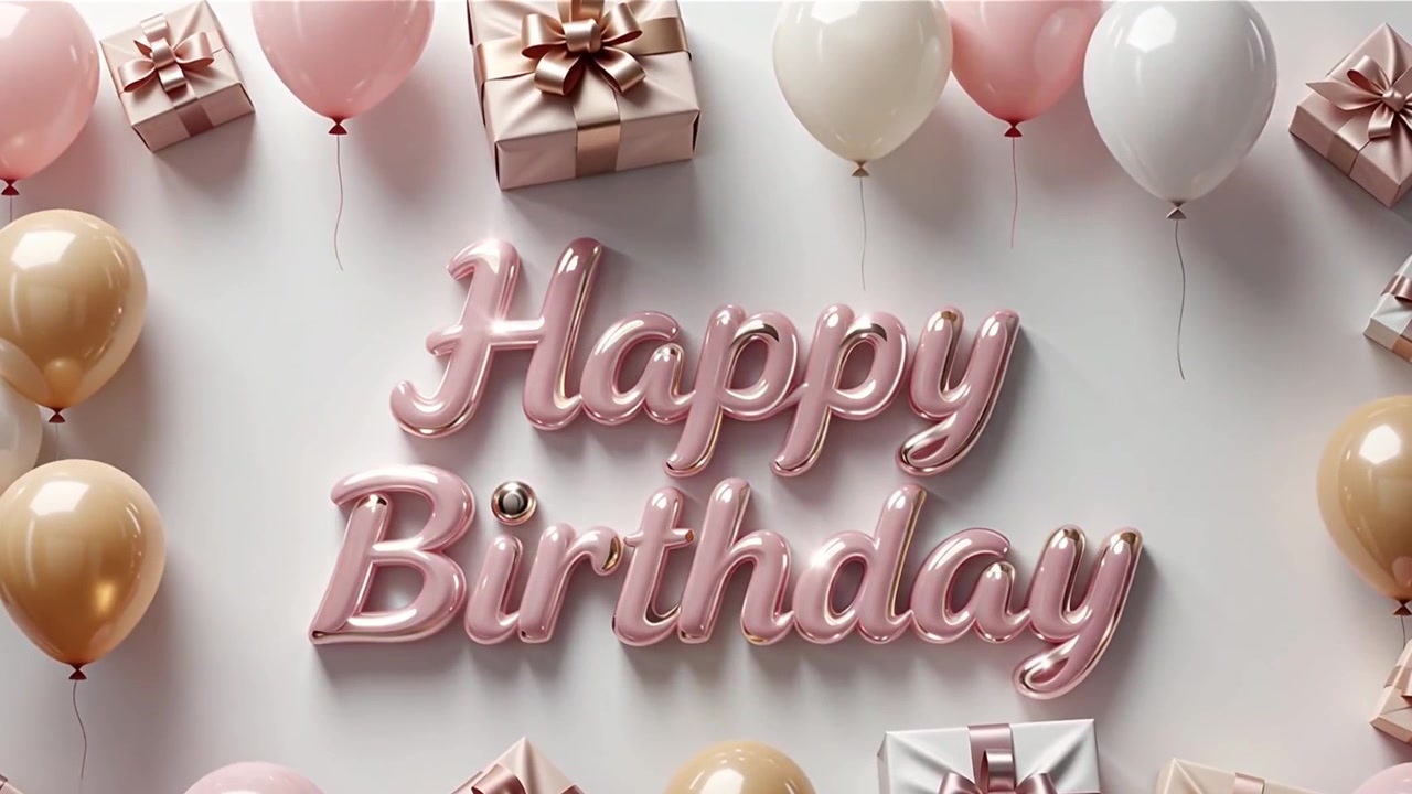 Sfondo di compleanno con palloncini e regali