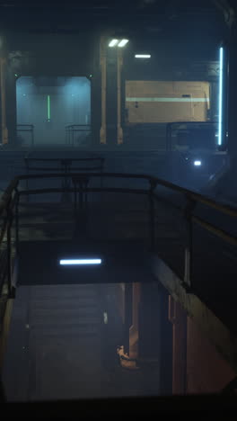 dark futuristic corridor