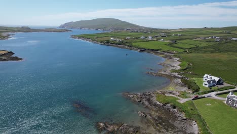 costa de valentia isla condado de kerry, irlanda vista aérea de drones