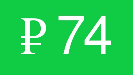 russian ruble is valued between 0-100 - russian ruble symbol followed by 0 to 100 digits - chroma key - russian ruble currency symbol - ₽ - russian ruble currency symbol icon - rubles with zero-hundred numbers advance in 10 seconds