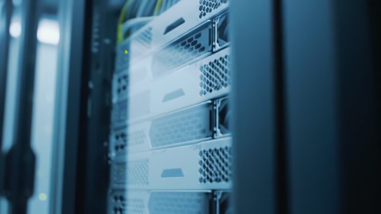 rack de servidor en el centro de datos