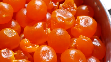 many of orange salted yolk, close up-2