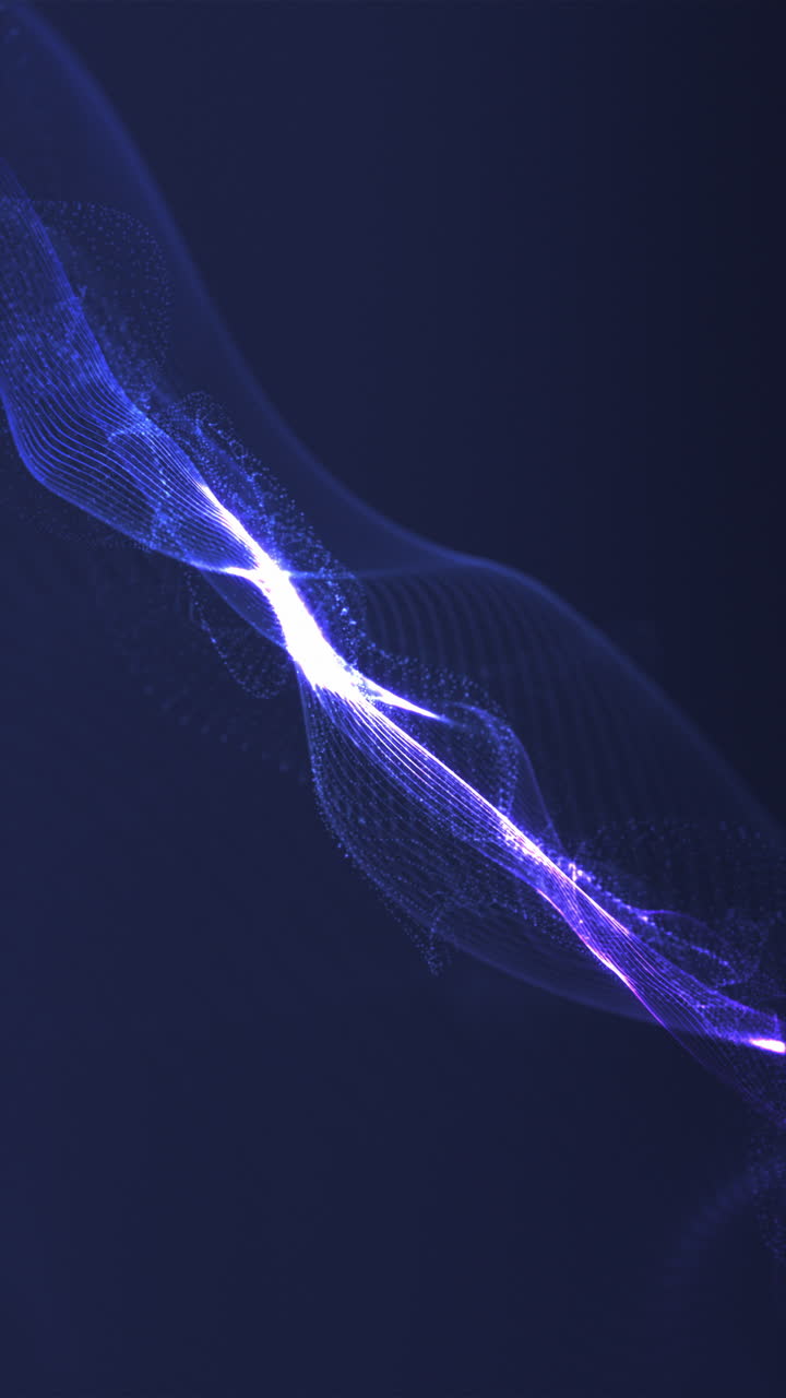 Abstract Glowing Digital Wave Background | Premium Stock Video Footage