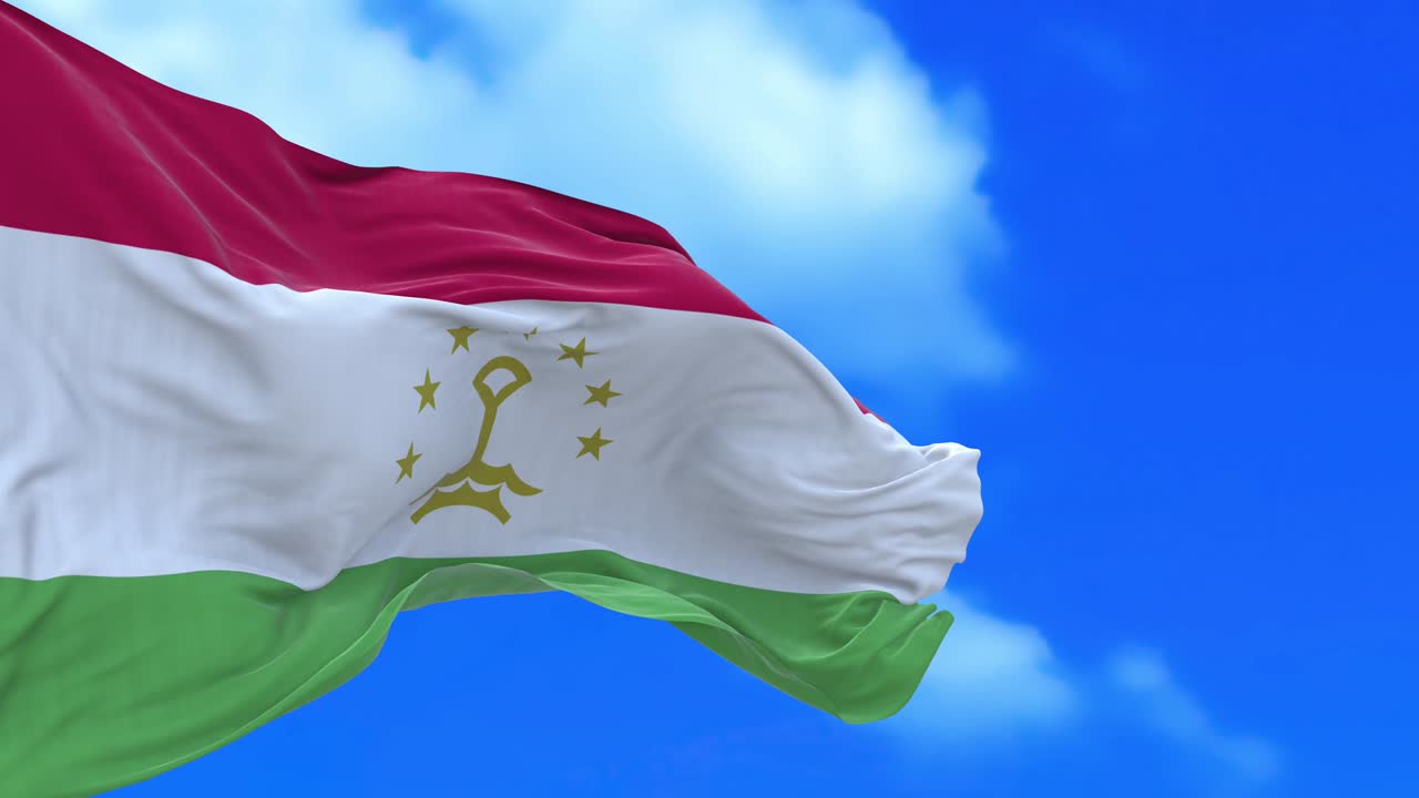 el bucle sin costuras de la bandera de tayikistán.