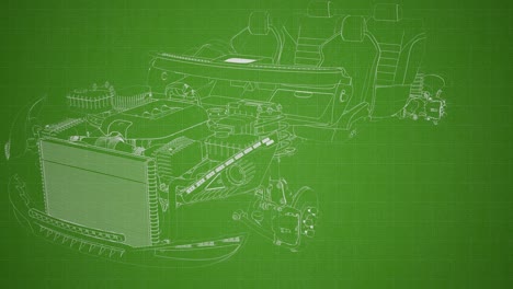 motor y otras partes visibles en el coche
