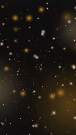 motion graphic of floating golden particles bokeh effect