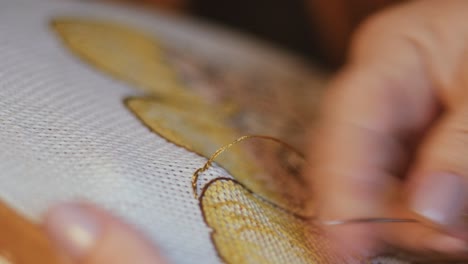 embroidering a pattern