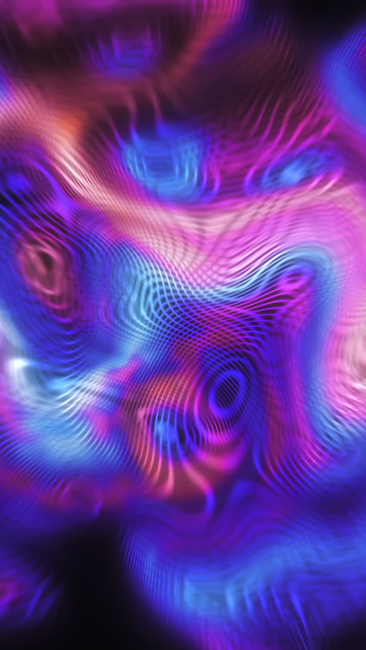 Abstract Neon Wave Art