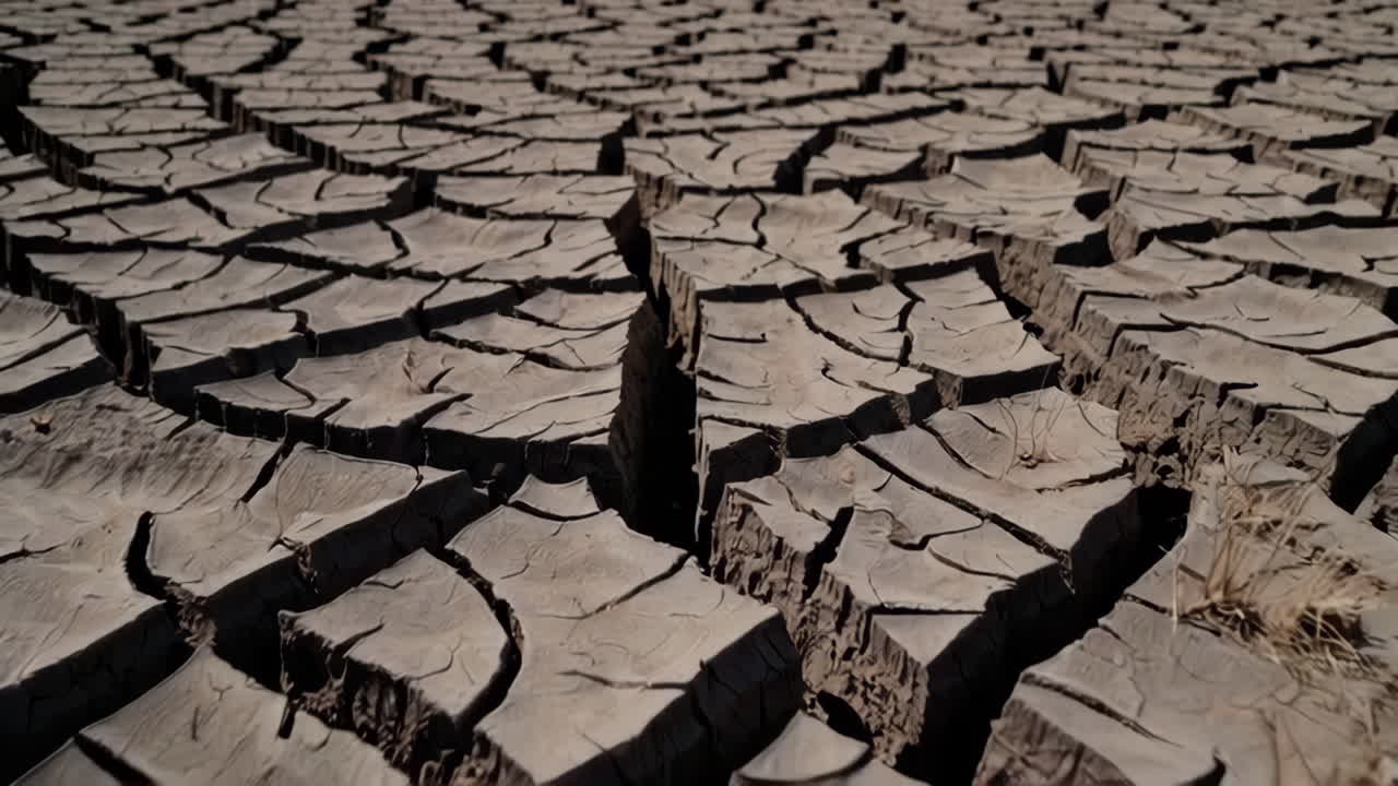 Dried cracked earth landscape
