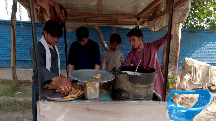 fabricación de samosas