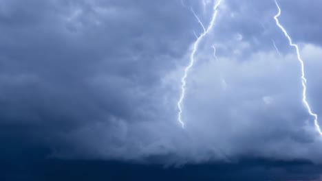 dramatic lightning strike during a thunderstorm