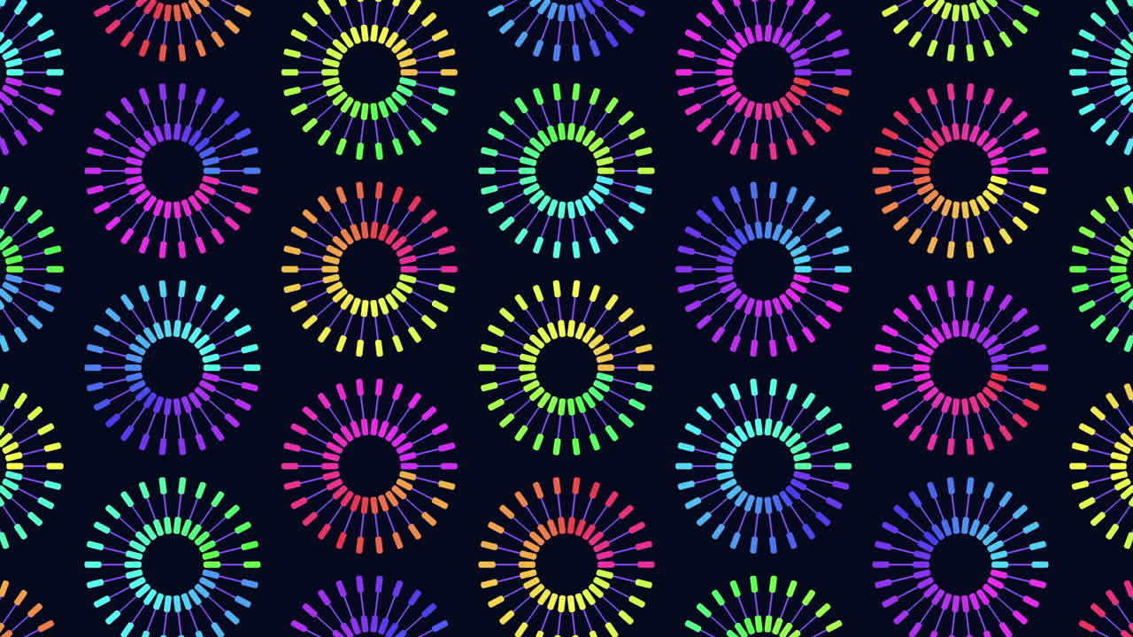 검은색 배경 에 있는 다채로운 나선형 무 ⁇