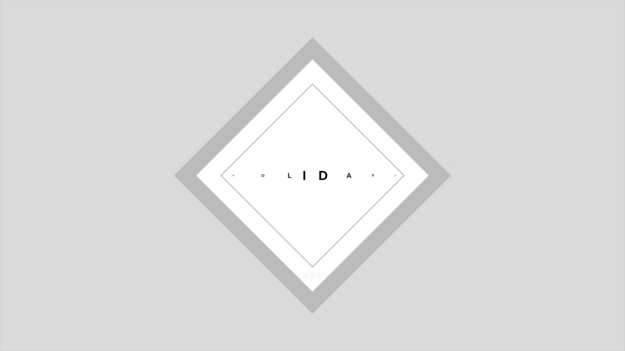 흰색 질감에 사각형 프레임에 해피 홀리데이