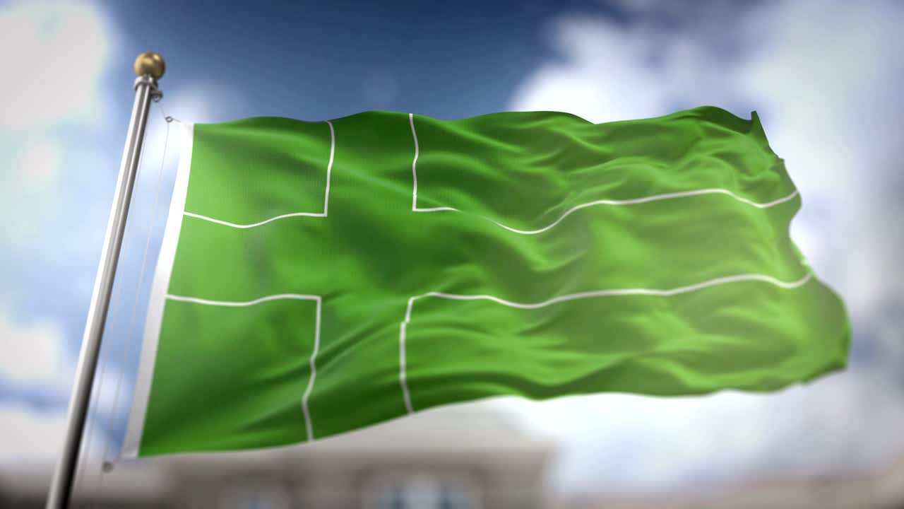 라도니아 발이 느린 동작 3d 렌더링 파란 하늘 배경 - 시엄리스 루프 4k