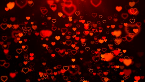 el fondo de los corazones, el amor y la boda, la animación en bucle.