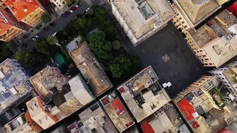 Aerial-view-of-beautiful-cityscape-with-multiple-houses-and-connecting-streets