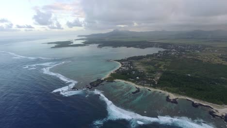panorama aéreo de la isla de mauricio
