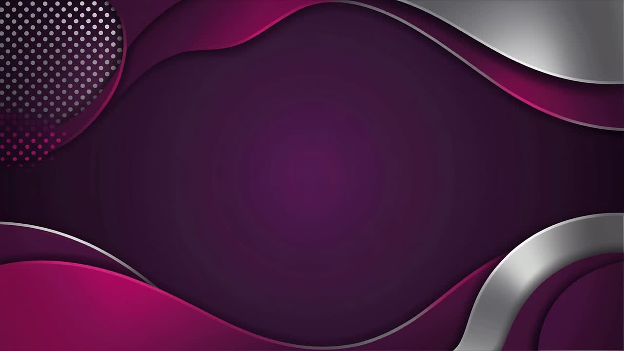 Sfondo Viola Astratto con Curve Dinamiche Magenta e Argento