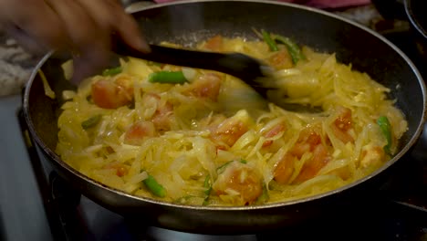 A-close-up-shot-of-a-frying-pan