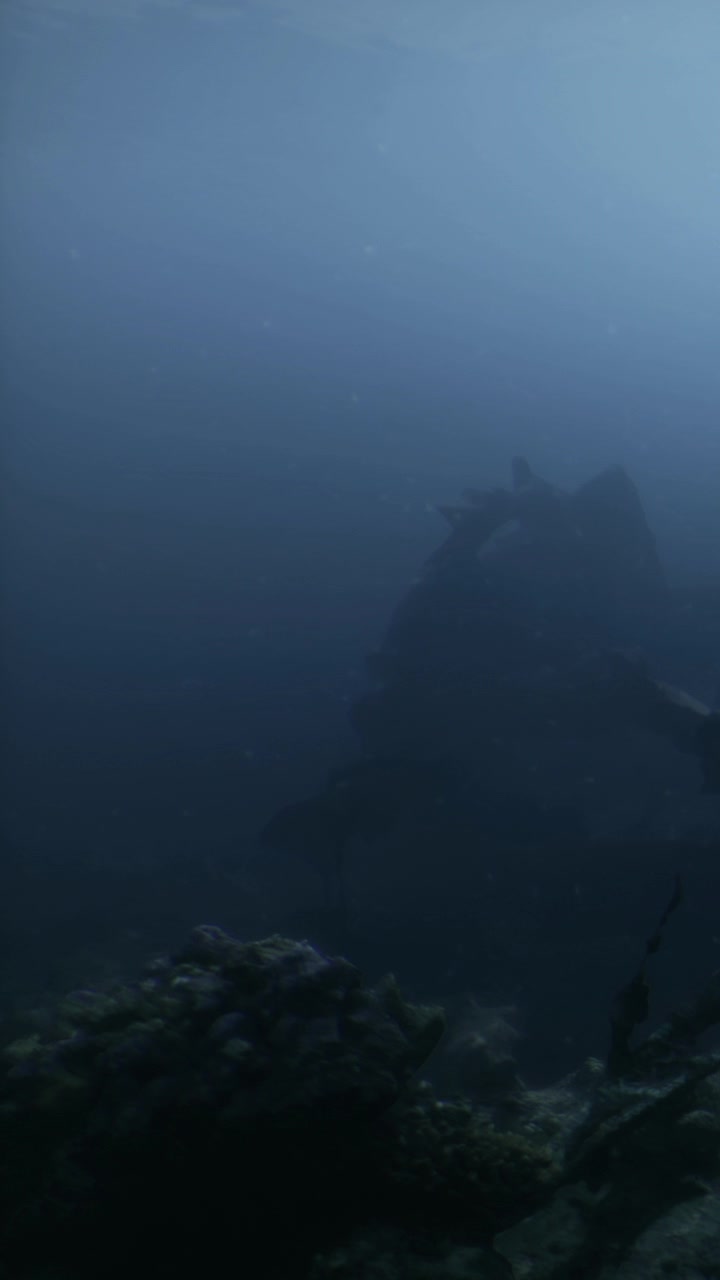 Esplorazione subacquea di un relitto nell'oceano durante le ore diurne.