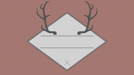 vector of antler in square