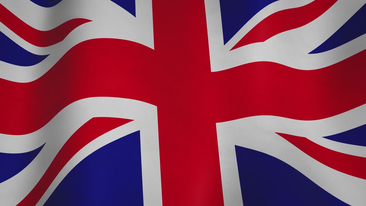 Union Jack UK bakgrunnsflagg som vifter, nasjonal patriotisme – sømløs video loop-animasjon