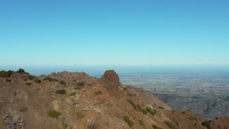 Aerial-shot-from-Mt-Diablo-state-park-revealing-East-Bay,-Oakley,-Antioch-Pittsburg,-Bentwood,-California,-United-States-of-America