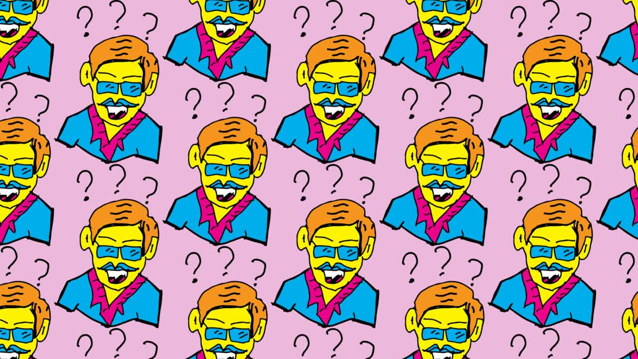 kids drawing pop art seamless background with theme of senile people