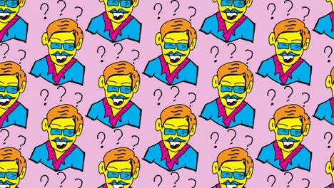 kids drawing pop art seamless background with theme of senile people