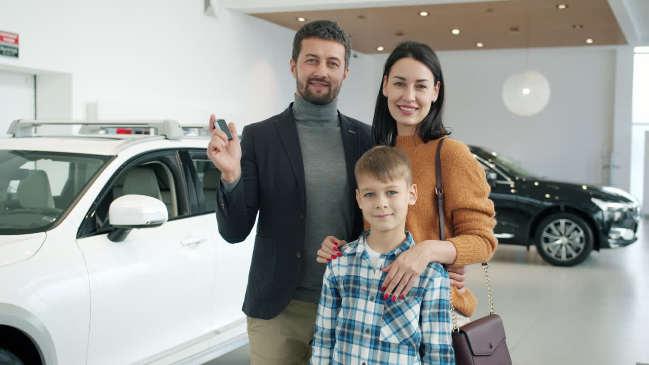 Family at a Car Dealership