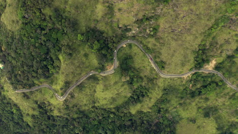 aerial: drone sri lanka valley road ella rock