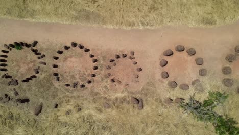 top view by drone of the senegambian stone circles