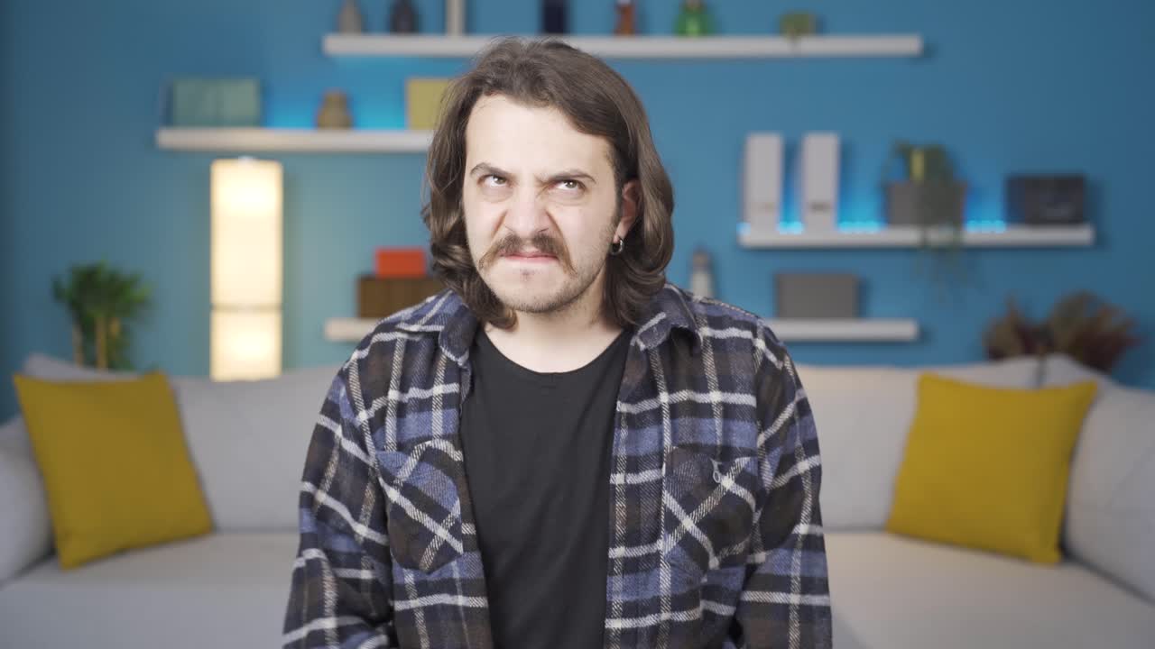 The idea man. He's running a secret business. Thoughtful state.