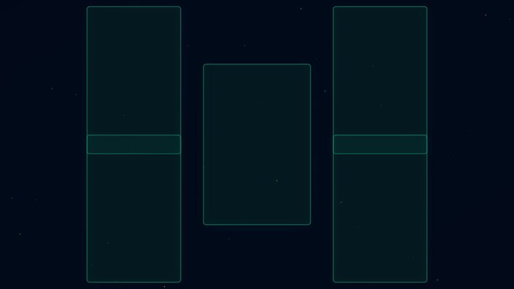 Abstract Digital Interface with Floating Rectangular Frames