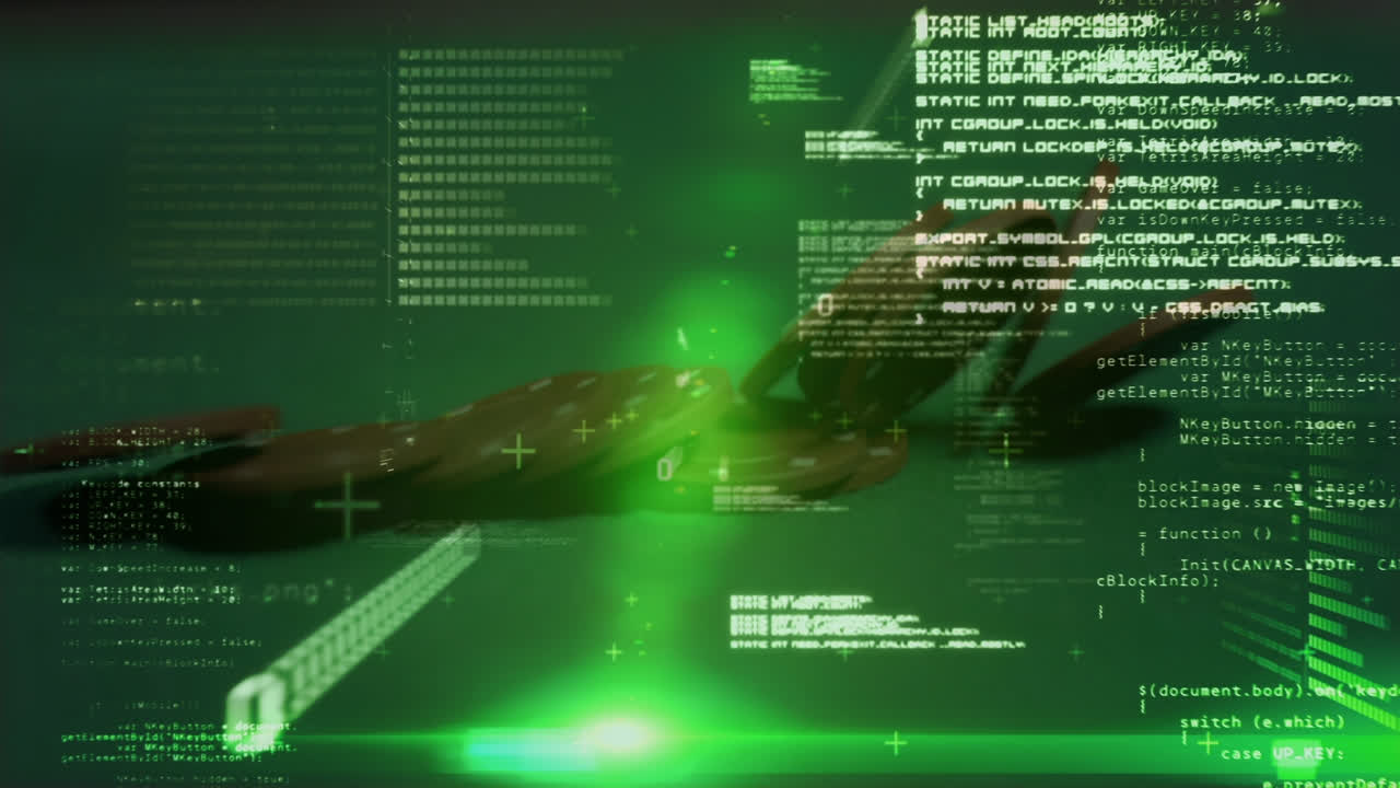 Animation of data processing over casino chips