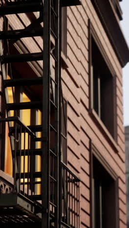 fire escape on a brick building