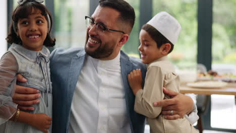 happy family celebrating a holiday