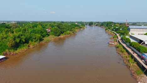 riverfront village in rural area