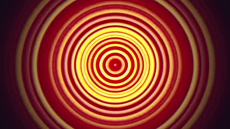 abstract red and yellow spiral lines in 80s style