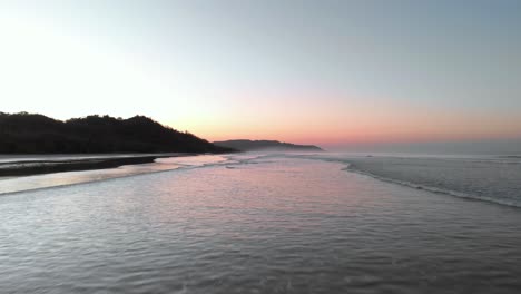 beautiful sunset at tropical beach