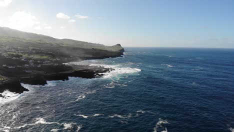 Vista-Aérea-De-Galletas,-Azores,-Portugal