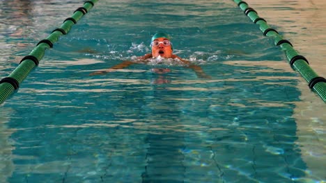 Nadador-En-Forma-Haciendo-Brazada-De-Pecho-En-La-Piscina.