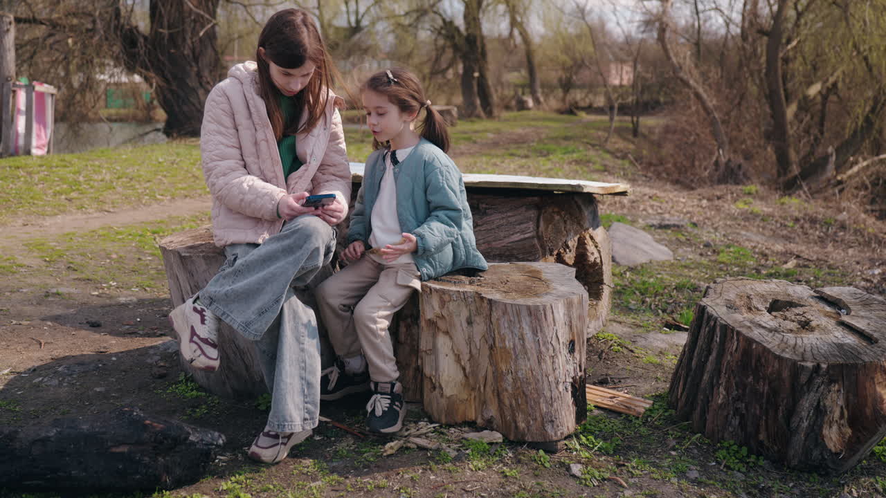 Sisters Spending Time Together Outdoors