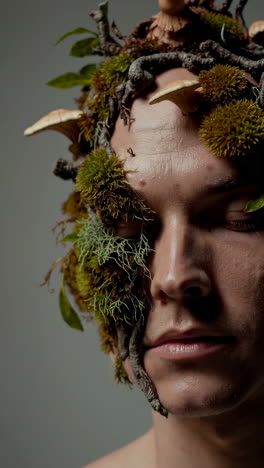 nature-inspired face art portrait