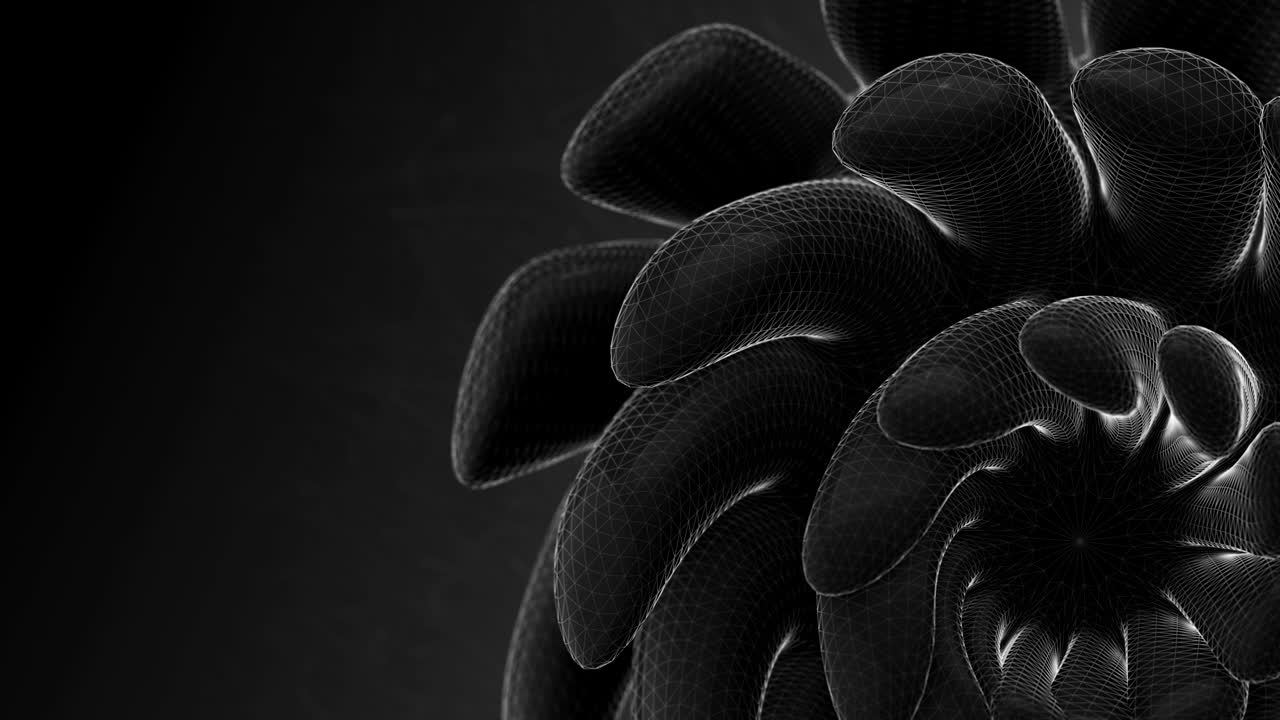 el fondo de un objeto 3d en movimiento - video de stock en bucle