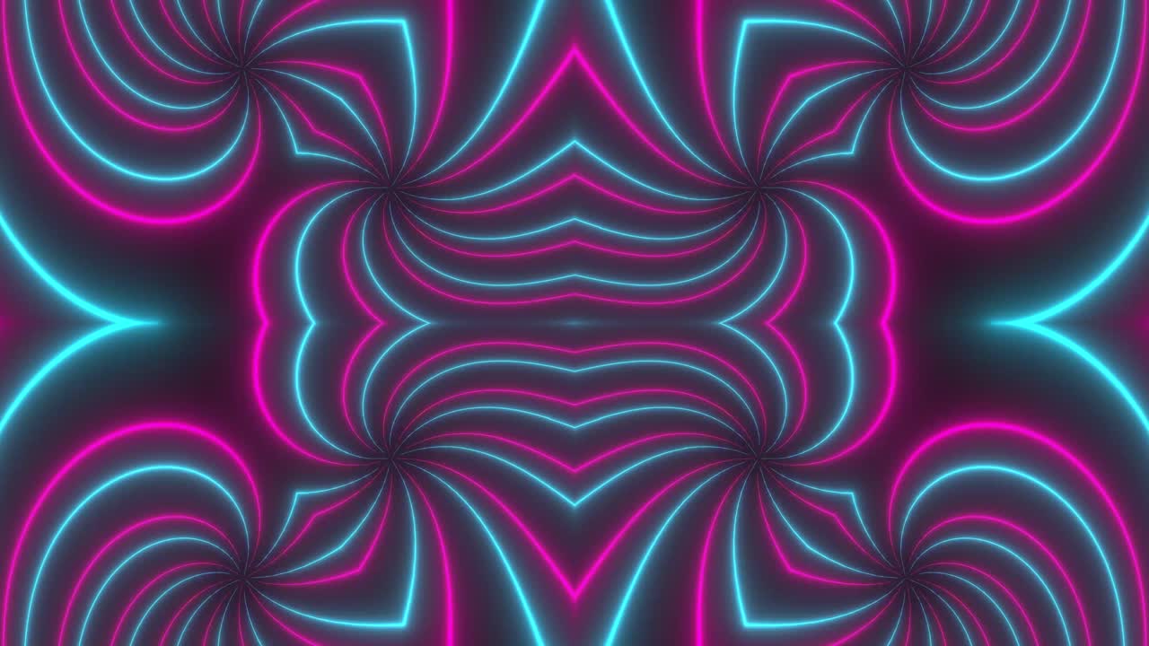 Neon Geometric Abstract Pattern