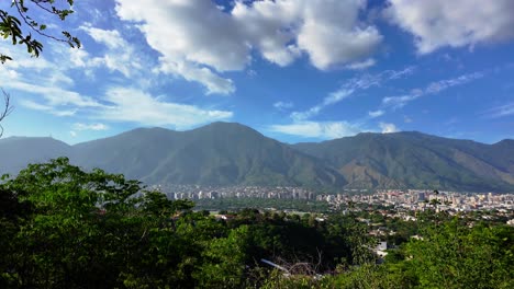 el avila mountains overlooking the city of caracas under a blue sky, from la fila national park